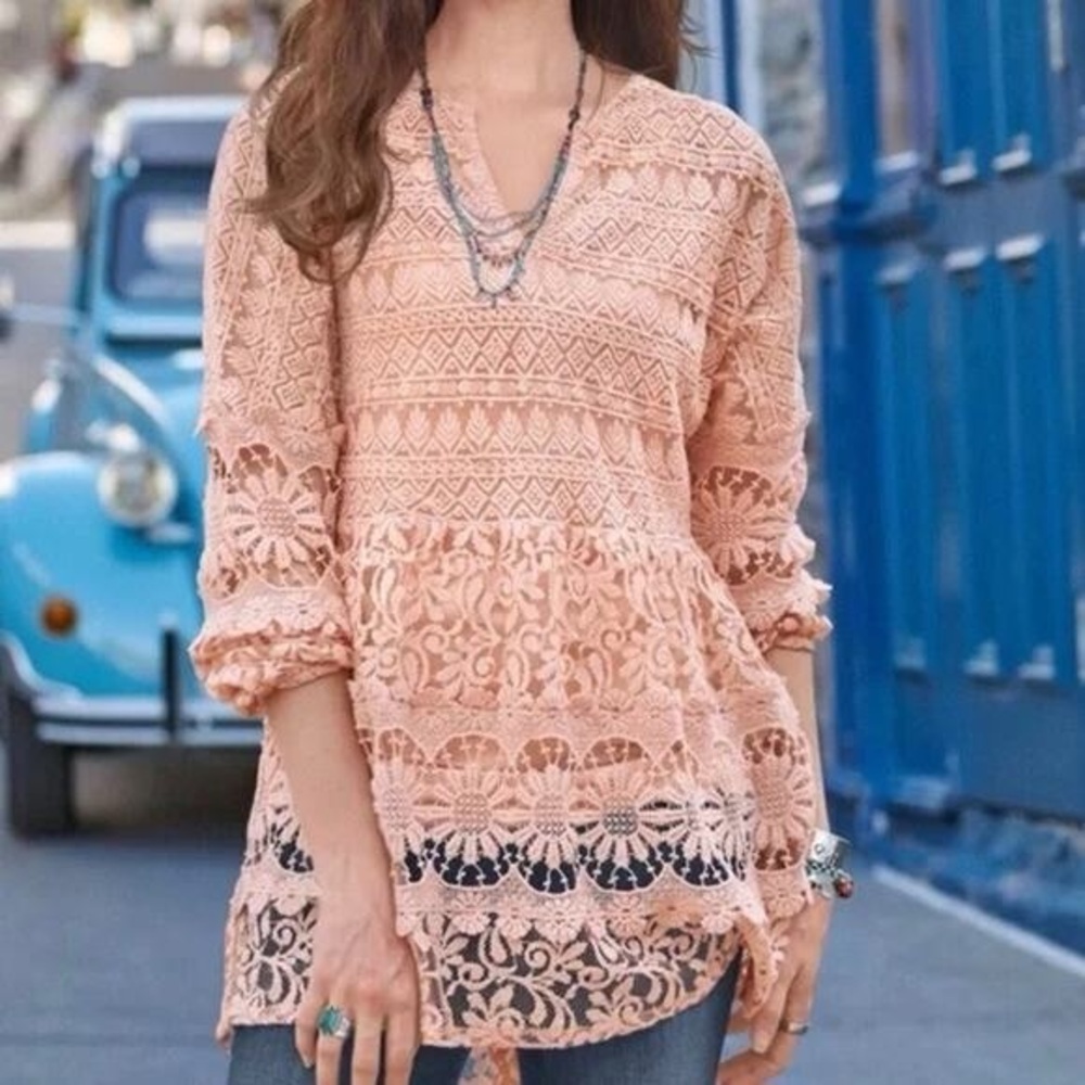 Sundance Victorian Essence Crochet Lace Tunic